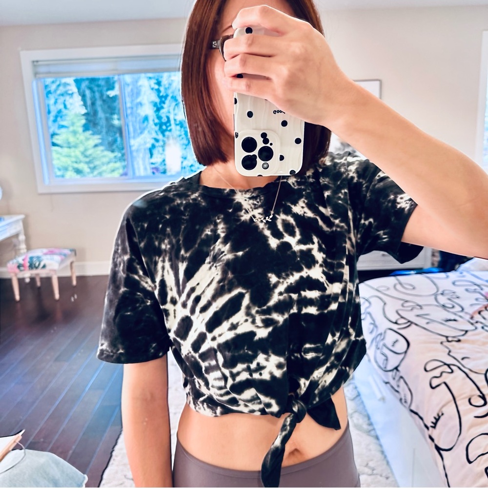 Zara Tie Dye Cropped T-shirt